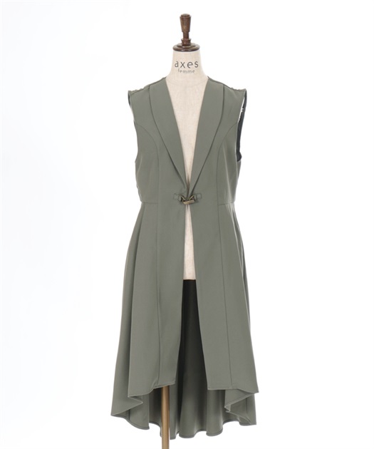 ビット付ロングジレ | レディース服・レディースファッション ビット付ロングジレ | レディース服・レディースファッション