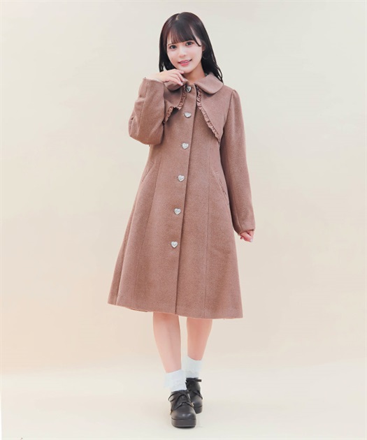 ファーティペ付ロングコート | outlet | axes femme online shop ファーティペ付ロングコート | outlet | axes femme online shop