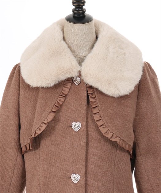 ファーティペ付ロングコート | POETIQUE | axes femme online shop ファーティペ付ロングコート | POETIQUE | axes femme online shop