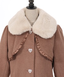 ファーティペ付ロングコート | outlet | axes femme online shop ファーティペ付ロングコート | outlet | axes femme online shop