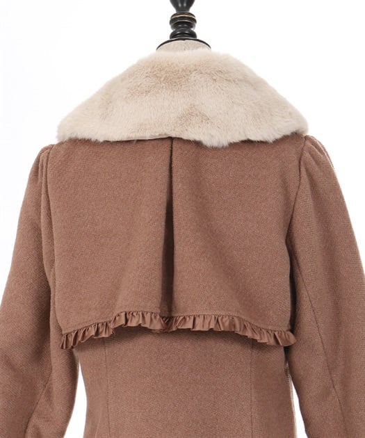 ファーティペ付ロングコート | outlet | axes femme online shop ファーティペ付ロングコート | outlet | axes femme online shop