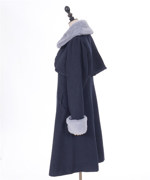 ファーティペ付ロングコート | outlet | axes femme online shop ファーティペ付ロングコート | outlet | axes femme online shop