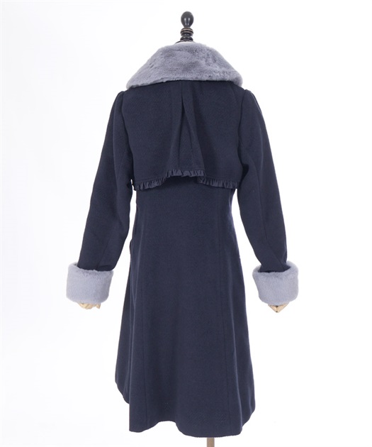 ファーティペ付ロングコート | outlet | axes femme online shop ファーティペ付ロングコート | outlet | axes femme online shop