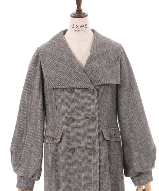 セーラー襟クラシカルコート | outlet | axes femme online shop セーラー襟クラシカルコート | outlet | axes femme online shop