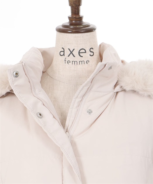 裾レースロングダウンコート | axes femme | axes femme online shop 裾レースロングダウンコート | axes femme | axes femme online shop