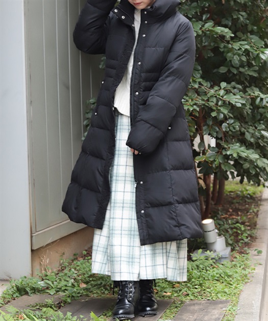 シェイプ切替ロングダウンコート | axes femme online shop