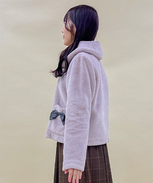 リボンポケットファーコート【期間限定価格】 | レディース服 リボンポケットファーコート【期間限定価格】 | レディース服