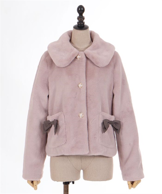 ファー襟チェックコート[品番：IGAW0000958]｜axes femme