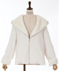ファー付ショートコート | outlet | axes femme online shop