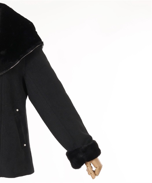ファー付ショートコート | outlet | axes femme online shop