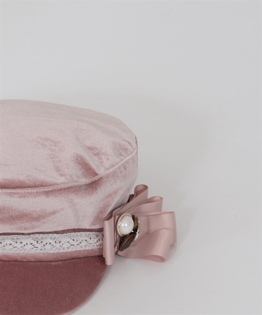 ブローチ付ベロアキャスケット | outlet | axes femme online shop ブローチ付ベロアキャスケット | outlet | axes femme online shop
