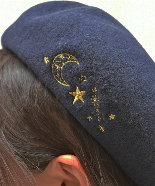 月×星刺繍ベレー | outlet | axes femme online shop 月×星刺繍ベレー | outlet | axes femme online shop
