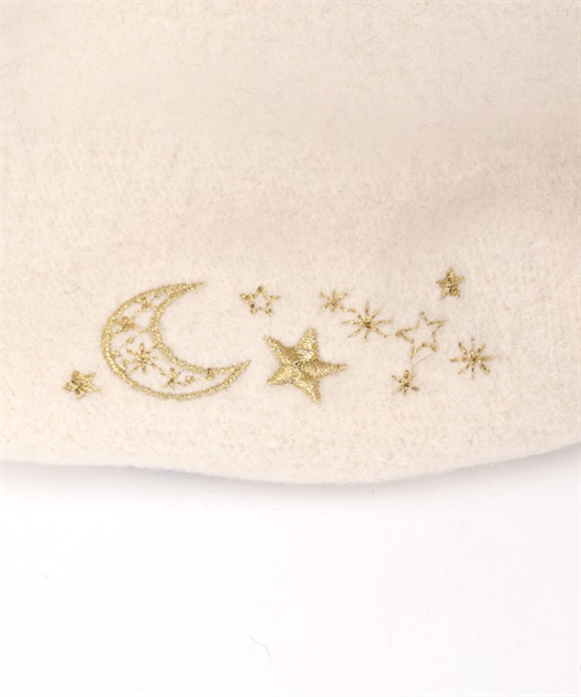 月×星刺繍ベレー | outlet | axes femme online shop 月×星刺繍ベレー | outlet | axes femme online shop