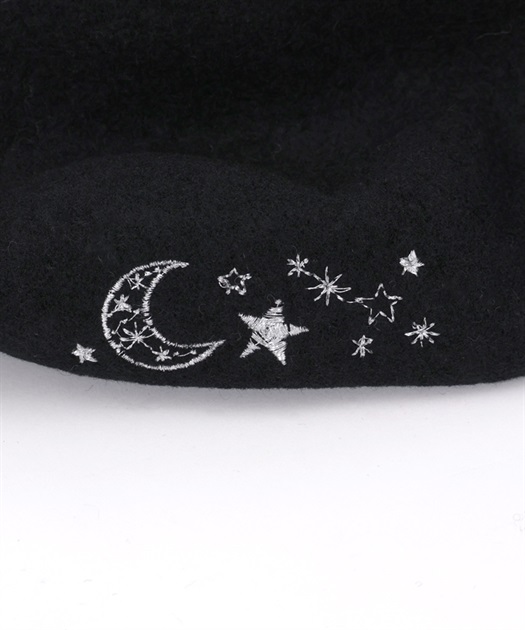 月×星刺繍ベレー | outlet | axes femme online shop 月×星刺繍ベレー | outlet | axes femme online shop