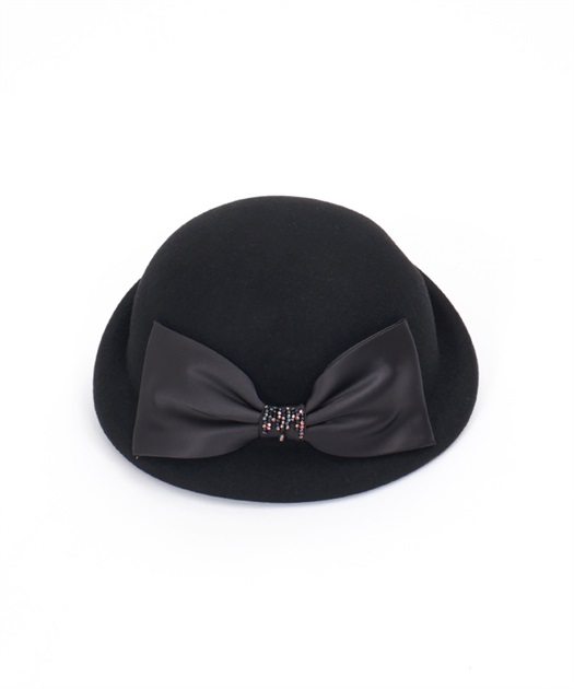 リボン付ウールフェルトハット | outlet | axes femme online shop リボン付ウールフェルトハット | outlet | axes femme online shop