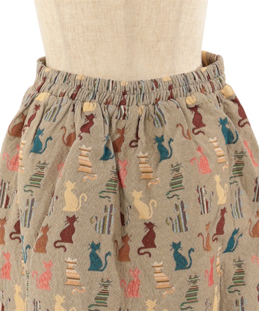 ネコ柄ゴブランスカート | outlet | axes femme online shop