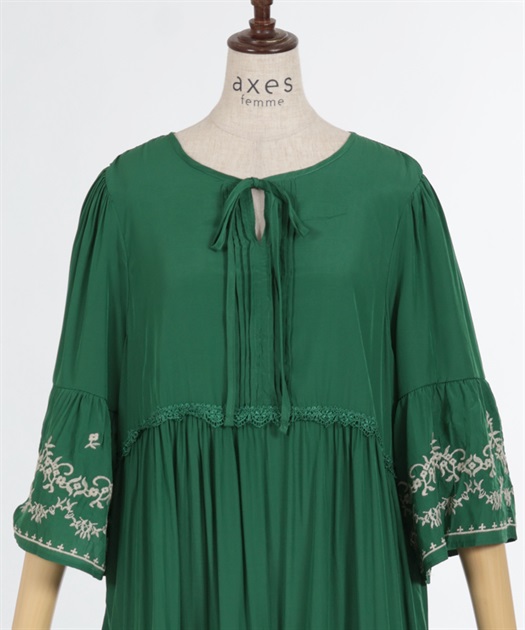 刺繍デザインティアードワンピース | outlet | axes femme 刺繍デザインティアードワンピース | outlet | axes femme