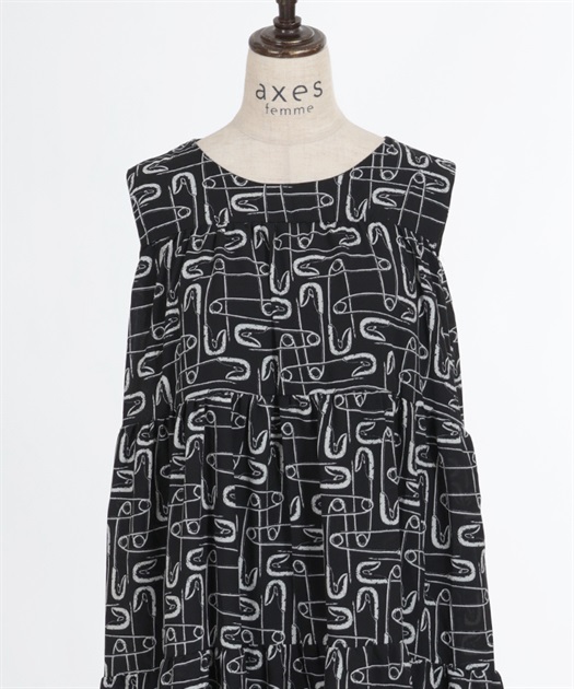 総柄ティアードワンピース | outlet | axes femme online shop 総柄ティアードワンピース | outlet | axes femme online shop