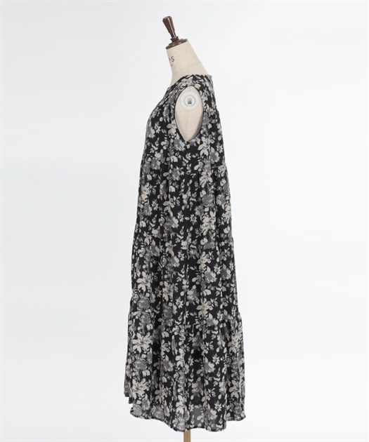 総柄ティアードワンピース | outlet | axes femme online shop 総柄ティアードワンピース | outlet | axes femme online shop