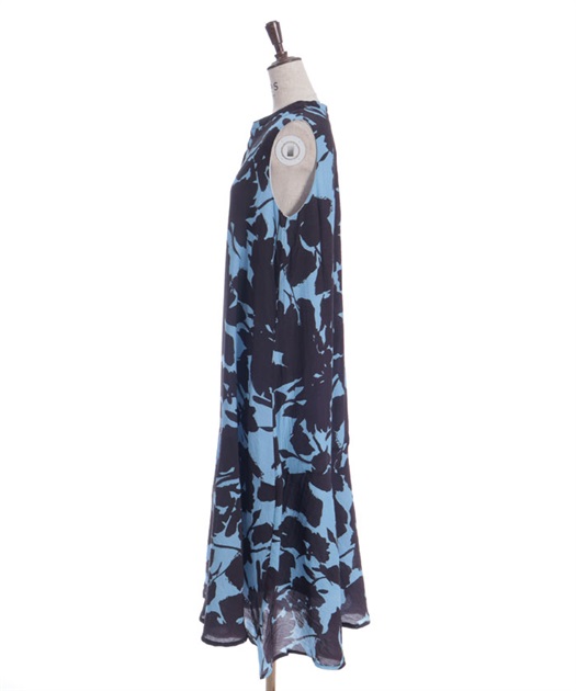 スキッパー大判柄フレアワンピース | purple label | axes femme スキッパー大判柄フレアワンピース | purple label | axes femme