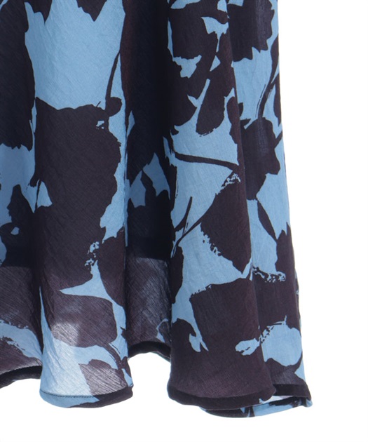 スキッパー大判柄フレアワンピース | purple label | axes femme スキッパー大判柄フレアワンピース | purple label | axes femme