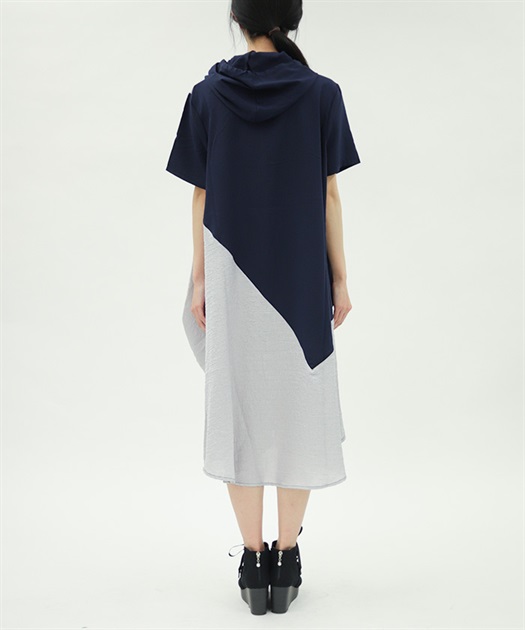 異素材アシメパーカーワンピース | レディース服・レディース 異素材アシメパーカーワンピース | レディース服・レディース