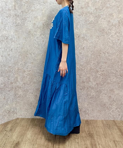 刺繍スキッパーマキシワンピース | purple label | axes femme 刺繍スキッパーマキシワンピース | purple label | axes femme
