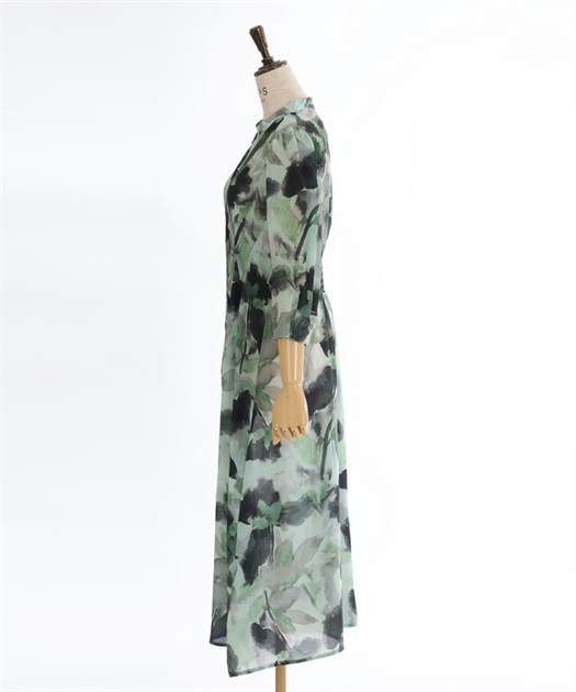 シアー大判花柄前開きワンピース | outlet | axes femme online shop シアー大判花柄前開きワンピース | outlet | axes femme online shop