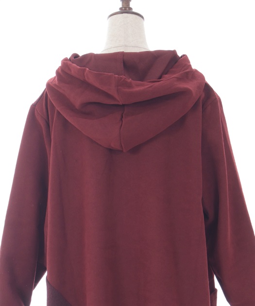 異素材アシメパーカーワンピース | レディース服・レディース 異素材アシメパーカーワンピース | レディース服・レディース