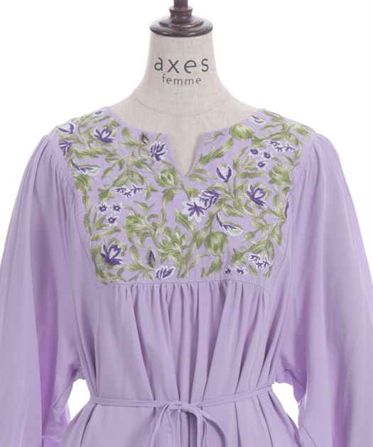 刺繍モチーフマキシワンピース | 衣料 | axes femme online shop