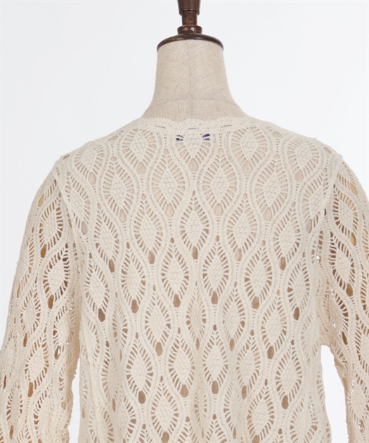 幾何柄総レースカーデ【期間限定価格】 | outlet | axes femme