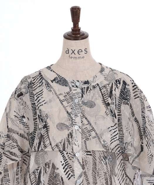 シフォンジャカードブラウス | outlet | axes femme online shop シフォンジャカードブラウス | outlet | axes femme online shop