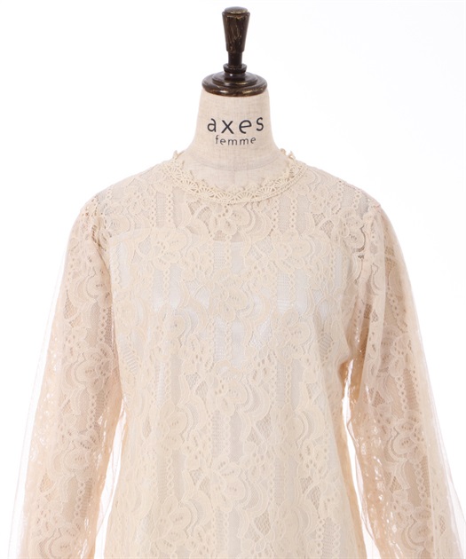 総レースブラウス | outlet | axes femme online shop 総レースブラウス | outlet | axes femme online shop