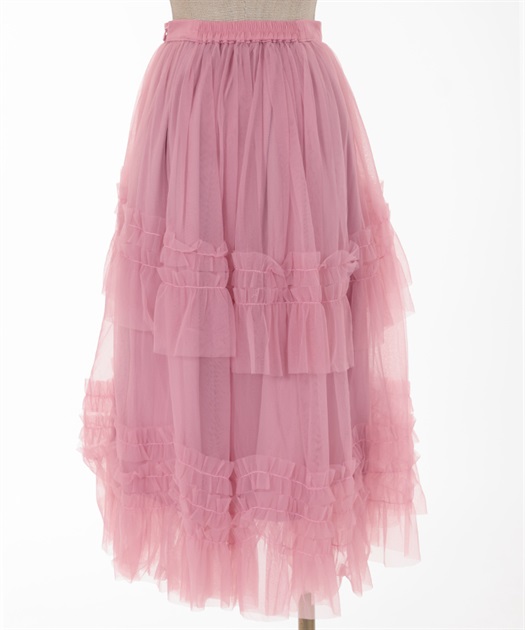 フリルチュールスカート【期間限定価格】 | レディース服 フリルチュールスカート【期間限定価格】 | レディース服