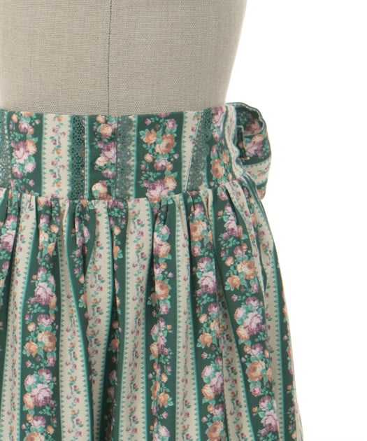 ストライプローズ柄スカート | kawaii | axes femme online shop ストライプローズ柄スカート | kawaii | axes femme online shop