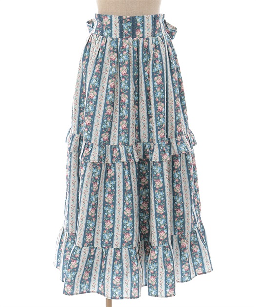 ストライプローズ柄スカート | kawaii | axes femme online shop ストライプローズ柄スカート | kawaii | axes femme online shop