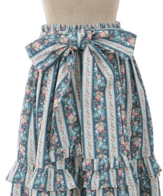 ストライプローズ柄スカート | kawaii | axes femme online shop ストライプローズ柄スカート | kawaii | axes femme online shop