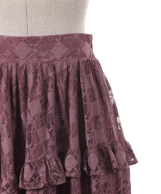 アシメフリル総レーススカート | outlet | axes femme online shop アシメフリル総レーススカート | outlet | axes femme online shop