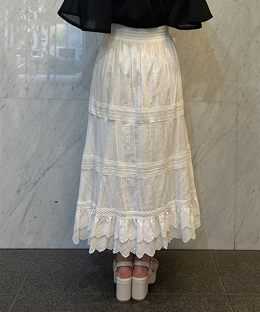 コットン風レーススカート | outlet | axes femme online shop コットン風レーススカート | outlet | axes femme online shop