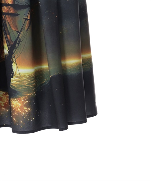 船のかじ 海賊船柄ロングスカート | axes femme online shop -outlet-