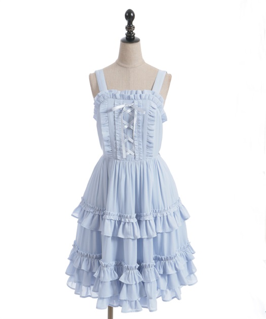 レースアップフリルジャンスカ | Chalmiere | axes femme onlineshop