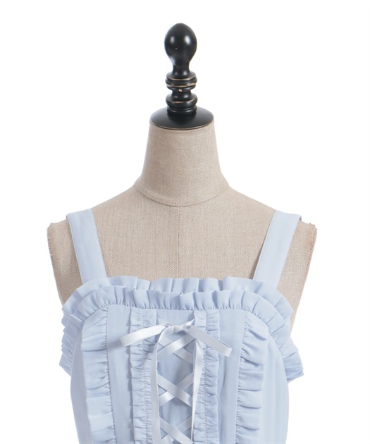 レースアップフリルジャンスカ | Chalmiere | axes femme onlineshop