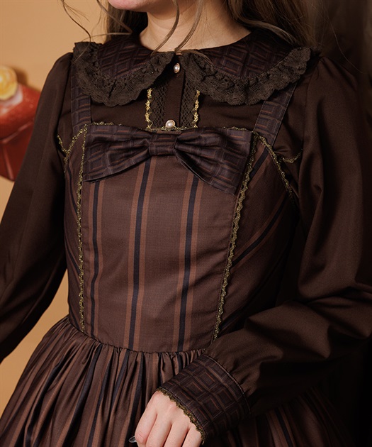 ボンボンショコラジャンパースカート ボンボンショコラ柄ジャンパースカート【受注生産】 | axes femme