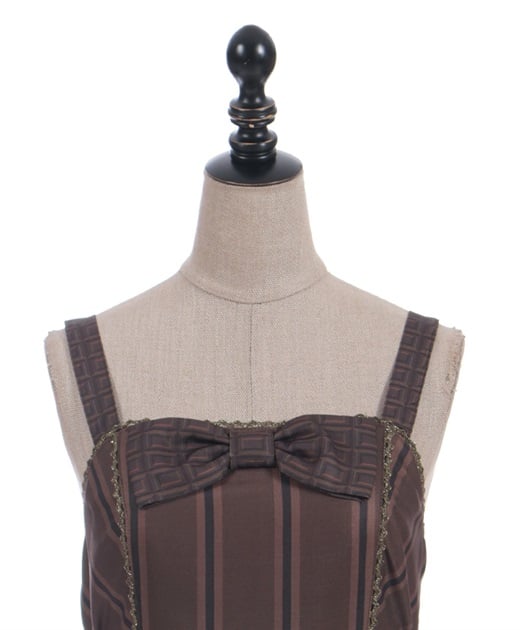 ボンボンショコラ柄ジャンパースカート【ランク限定Web先行販売