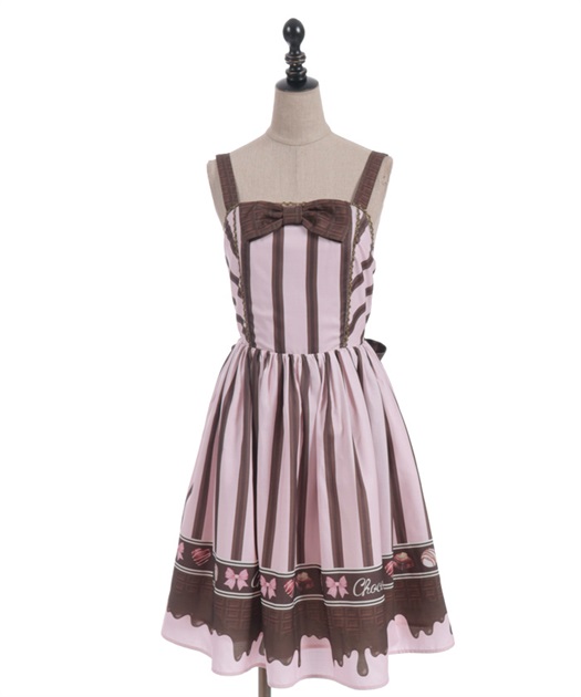 ボンボンショコラジャンパースカート ボンボンショコラ柄ジャンパースカート【ランク限定Web先行販売