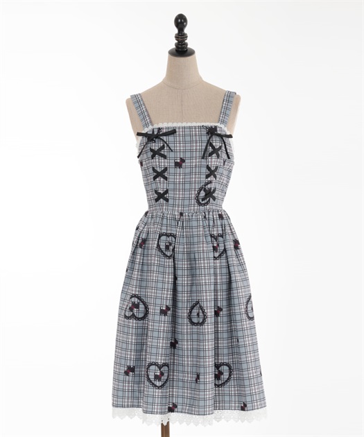 おさんぽテリア柄ジャンスカ | kawaii | axes femme online shop おさんぽテリア柄ジャンスカ | kawaii | axes femme online shop