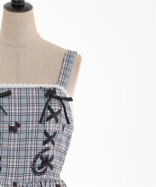 おさんぽテリア柄ジャンスカ | kawaii | axes femme online shop おさんぽテリア柄ジャンスカ | kawaii | axes femme online shop