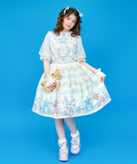 ランドリー柄ジャンスカ | kawaii | axes femme online shop ランドリー柄ジャンスカ | kawaii | axes femme online shop