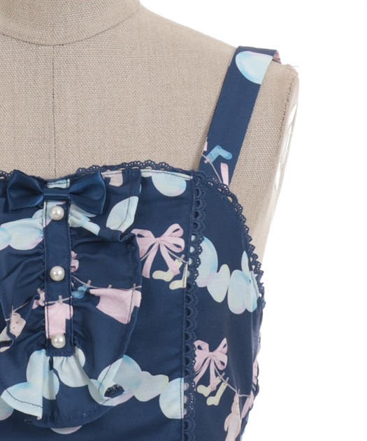 ランドリー柄ジャンスカ | kawaii | axes femme online shop ランドリー柄ジャンスカ | kawaii | axes femme online shop