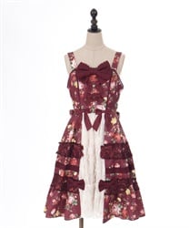 アンティークローズ柄ジャンパースカート | kawaii | axes femme アンティークローズ柄ジャンパースカート | kawaii | axes femme